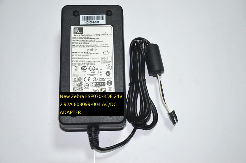 New Zebra 808099-004 24V 2.92A AC/DC ADAPTER FSP070-RDB POWER SUPPLY